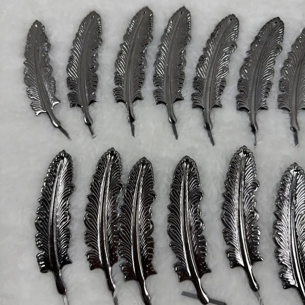 Metal Antique Silver Feather Hat Pin/ Western Style – Inspired Look